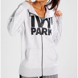 Ivy park logo zip gray hoodie